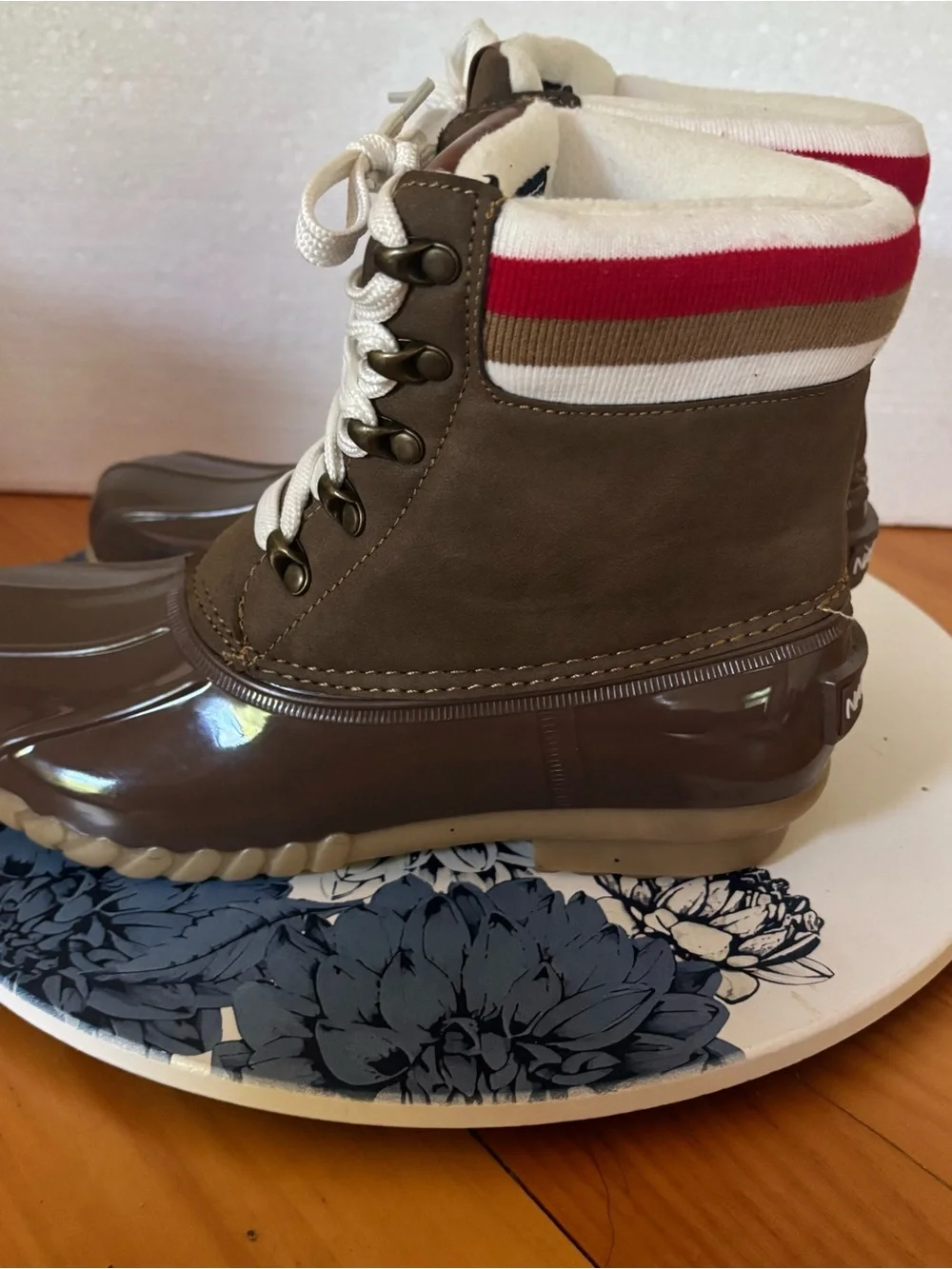 Nautica Melody Brown Fleece Lined Duck Boots | Women’s 7